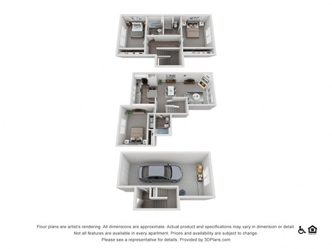 33CB 1,600 sq.ft. Floor Plan at Lionsgate South, Oregon
